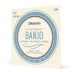 Set De Cuerdas Banjo Nickel Wnd 9-20 Ej60 Lite Daddario